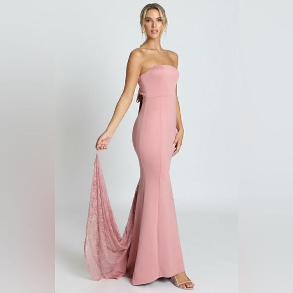 NEW SHOWPO ALWAYS WILL LOVE YOU DRESS IN DUSTY ROSE NWT - Picture 4 of 8